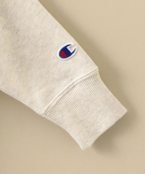 Champion(チャンピオン)の「【キッズ】〔別注〕CHAMPION(チャンピオン) スウェットプルオーバー(スウェット・キッズ・ダークグリーン/ナチュラル/ライトブルー/パープル・120cm/130cm/110cm/100cm)」の14枚目の写真