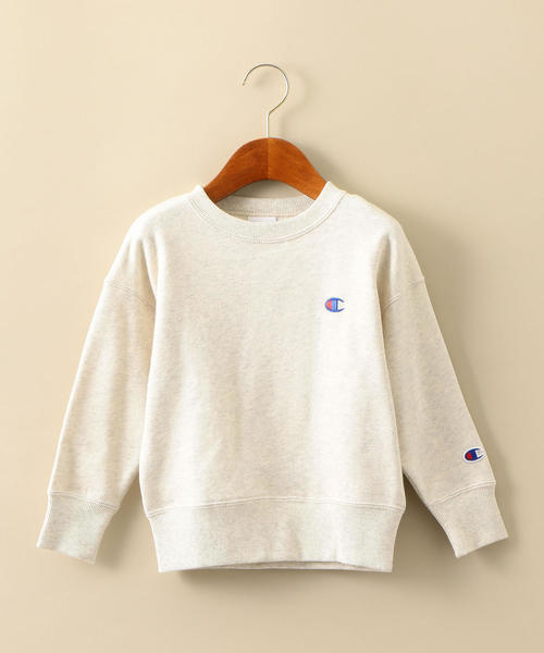 Champion(チャンピオン)の「【キッズ】〔別注〕CHAMPION(チャンピオン) スウェットプルオーバー(スウェット・キッズ・ダークグリーン/ナチュラル/ライトブルー/パープル・120cm/130cm/110cm/100cm)」の18枚目の写真