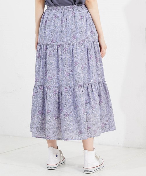 natural couture（ナチュラルクチュール）の「ティアードロングスカート（スカート・レディース・ベージュ/パープル/ブラウン/ブラック系その他/ブルー系その他・FREE）」の19枚目の写真