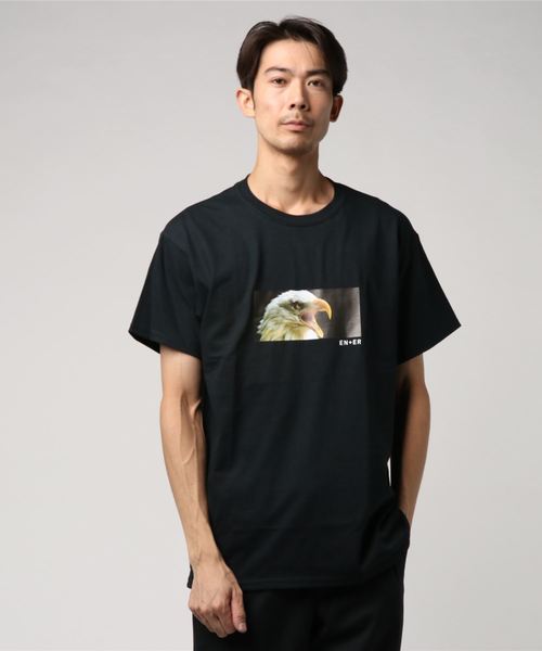 ENER（イーエヌイーアール）の「Tシャツ ”Bird man”（Tシャツ/カットソー・メンズ・ホワイト/ブラック/パープル/グレー/ブルー・MEDIUM/LARGE/X-LARGE）」の8枚目の写真