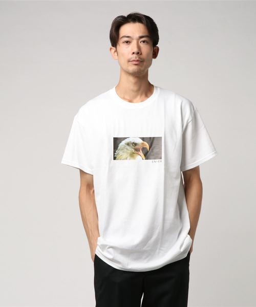 ENER（イーエヌイーアール）の「Tシャツ ”Bird man”（Tシャツ/カットソー・メンズ・ホワイト/ブラック/パープル/グレー/ブルー・MEDIUM/LARGE/X-LARGE）」の9枚目の写真