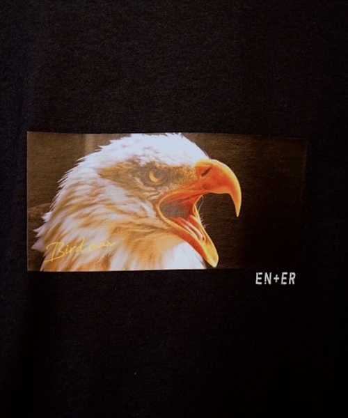 ENER（イーエヌイーアール）の「Tシャツ ”Bird man”（Tシャツ/カットソー・メンズ・ホワイト/ブラック/パープル/グレー/ブルー・MEDIUM/LARGE/X-LARGE）」の13枚目の写真