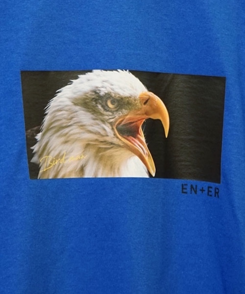 ENER（イーエヌイーアール）の「Tシャツ ”Bird man”（Tシャツ/カットソー・メンズ・ホワイト/ブラック/パープル/グレー/ブルー・MEDIUM/LARGE/X-LARGE）」の14枚目の写真