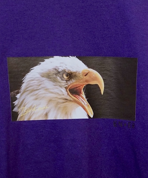 ENER（イーエヌイーアール）の「Tシャツ ”Bird man”（Tシャツ/カットソー・メンズ・ホワイト/ブラック/パープル/グレー/ブルー・MEDIUM/LARGE/X-LARGE）」の16枚目の写真