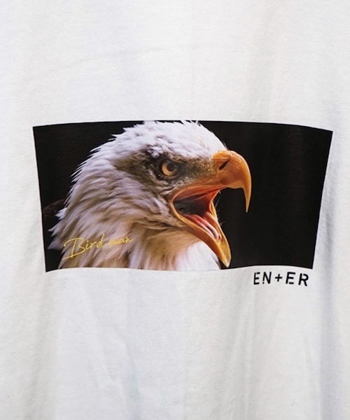 ENER（イーエヌイーアール）の「Tシャツ ”Bird man”（Tシャツ/カットソー・メンズ・ホワイト/ブラック/パープル/グレー/ブルー・MEDIUM/LARGE/X-LARGE）」の17枚目の写真