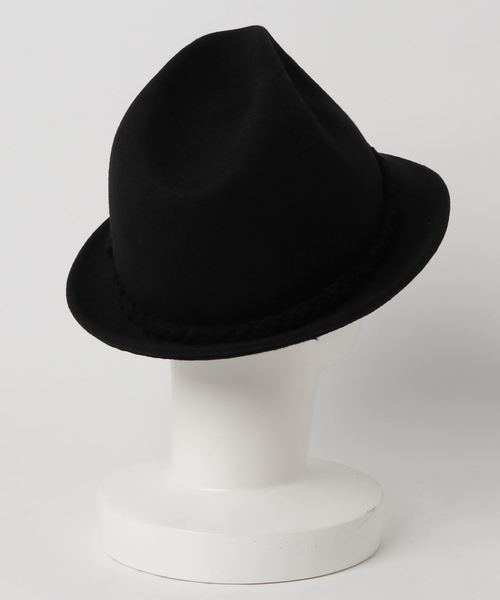 polcadot(ポルカドット)の「編みベルトフェルト中折れ/大きめサイズ(ハット・メンズ・ブラック/ベージュ/ネイビー・フリー)」の5枚目の写真