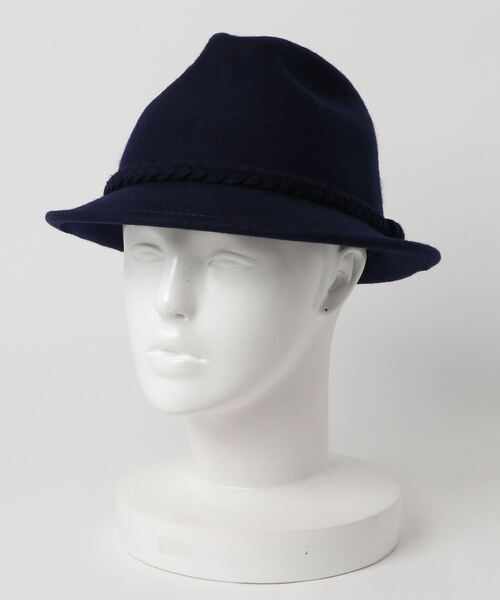 polcadot(ポルカドット)の「編みベルトフェルト中折れ/大きめサイズ(ハット・メンズ・ブラック/ベージュ/ネイビー・フリー)」の8枚目の写真