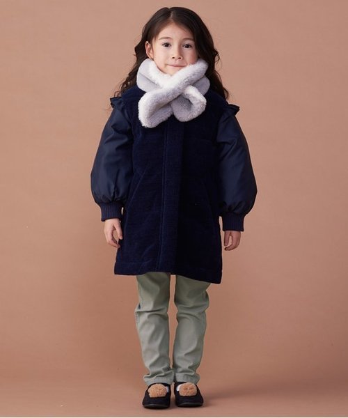 apres les cours(アプレレクール)の「後ろフリルストレートパンツ 10分丈(その他パンツ・キッズ・ネイビー/サーモンピンク/グレー・120/130/80/110/100/90/140)」の10枚目の写真