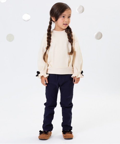 apres les cours(アプレレクール)の「後ろフリルストレートパンツ 10分丈(その他パンツ・キッズ・ネイビー/サーモンピンク/グレー・120/130/80/110/100/90/140)」の15枚目の写真