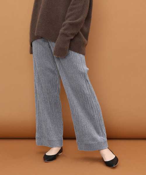 SALON adam et rope'(サロン アダム エ ロペ)の「ストレッチコーデュロイワイドパンツ(その他パンツ・レディース・ダークブラウン/グレー/オフホワイト・S/M)」の3枚目の写真