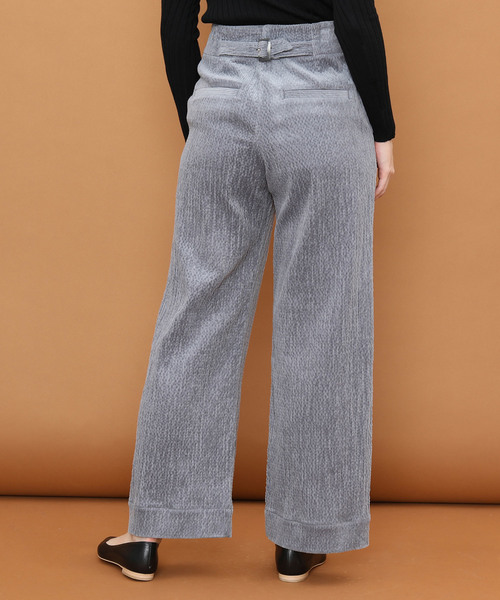SALON adam et rope'(サロン アダム エ ロペ)の「ストレッチコーデュロイワイドパンツ(その他パンツ・レディース・ダークブラウン/グレー/オフホワイト・S/M)」の11枚目の写真