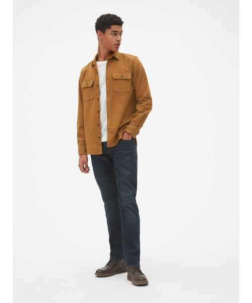 GAP（ギャップ）の「モールスキン シャツジャケット（シャツ/ブラウス 