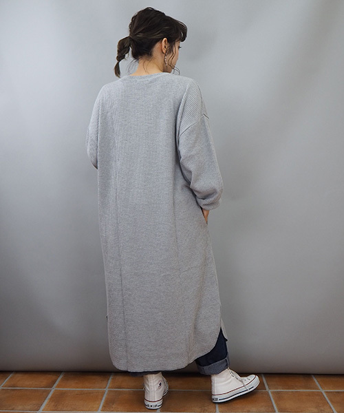 tiptop（ティップトップ）の「ワッフル裏起毛ワンピース（ワンピース・レディース・ブラック/グレー/ベージュ/カーキ・FREE）」の10枚目の写真