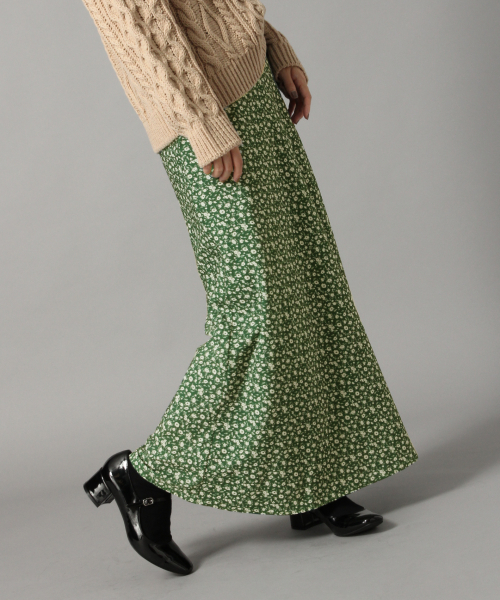 LOWRYS FARM（ローリーズファーム）の「フラワーマーメイドスカート　824845（スカート・レディース・ブラック/オフホワイト/イエロー/グリーン・FREE）」の4枚目の写真