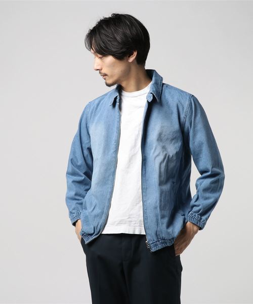 BURROWS(バローズ)の「デニムブルゾン(デニムジャケット・メンズ・サックスブルー/ネイビー・L/M)」の8枚目の写真