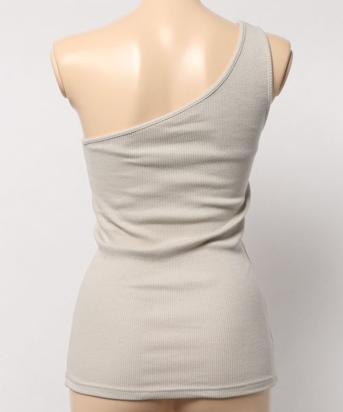 DouDou（ドゥドゥ）の「カップ付ワンショルタンク（Tシャツ/カットソー・レディース・ベージュ/オフホワイト/ブルー/ボルドー/ブラック/カーキ・FREE）」の8枚目の写真