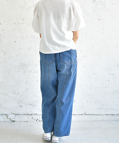 PairPair（ペアペア）の「レース袖ボリュームロゴＴ（Tシャツ/カットソー・レディース・ブラック/オフホワイト/ライトグリーン/ライトブラウン・FREE）」の9枚目の写真