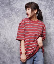 ビッグシルエットボーダーTシャツ(IR)