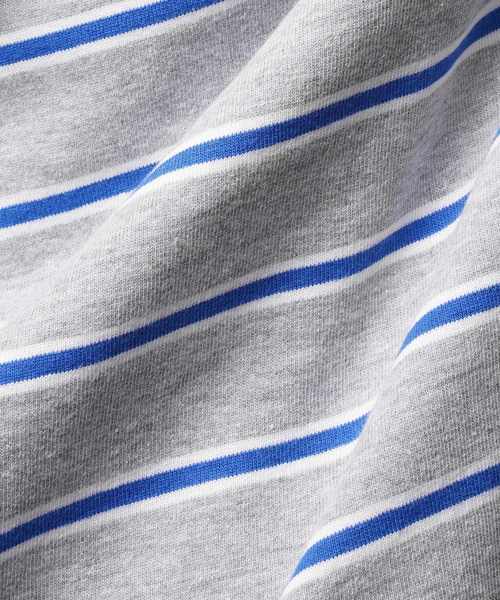 おしゃれスタ（オシャレスタ）の「ビッグシルエットボーダーTシャツ(IR)（Tシャツ/カットソー・メンズ・ブラック/ライトグレー/レッド/ネイビー・M/L/XL）」の17枚目の写真