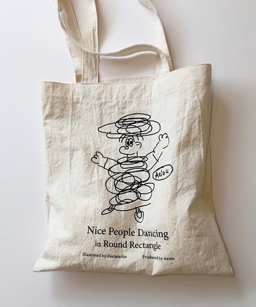 Aeiou(アエイオウ)の「【Aeiou 】スティーブ ダンシングマシーン バッグ(トートバッグ)」|ベージュ