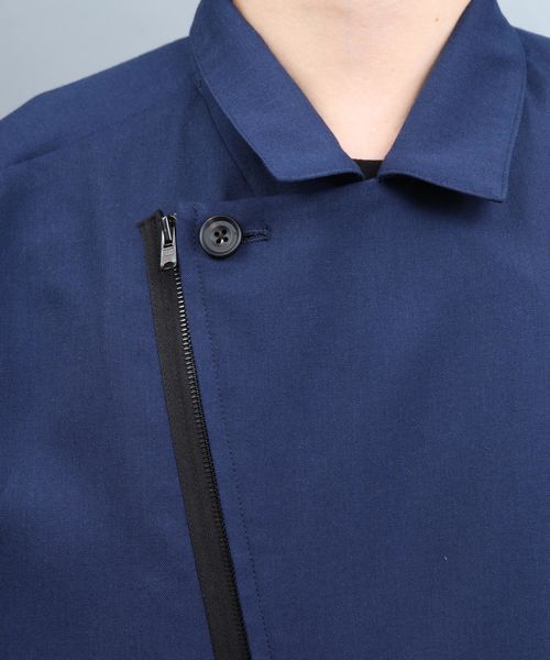 ato（アトウ）の「ZIP SHIRT BLOUSON（ライダースジャケット