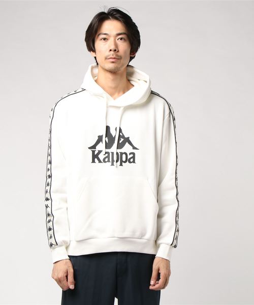 Kappa(カッパ)の「Kappa(カッパ)BANDA OMINI ロゴラインパーカー(パーカー・メンズ・ホワイト/ライトブルー/ブラック/オレンジ/レッド・L/S/M/XL)」の3枚目の写真