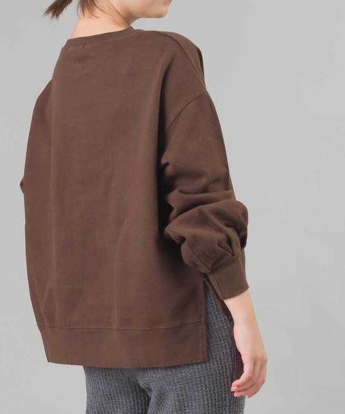 OMNES（オムネス）の「裏起毛スウェット袖ボリュームプルオーバー（スウェット・レディース・チャコールグレー/ベージュ/ブラウン/グレー/ホワイト系その他・FREE）」の11枚目の写真