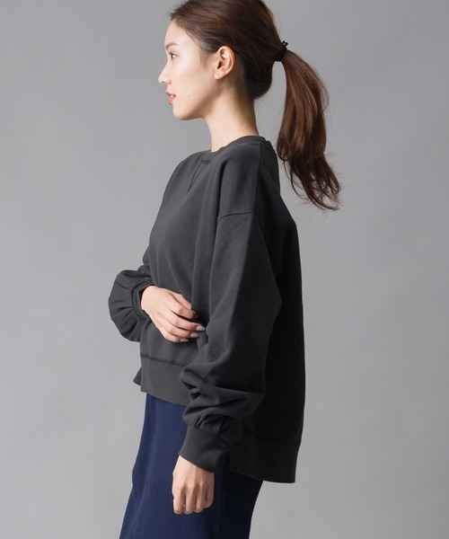 OMNES（オムネス）の「裏起毛スウェット袖ボリュームプルオーバー（スウェット・レディース・チャコールグレー/ベージュ/ブラウン/グレー/ホワイト系その他・FREE）」の20枚目の写真