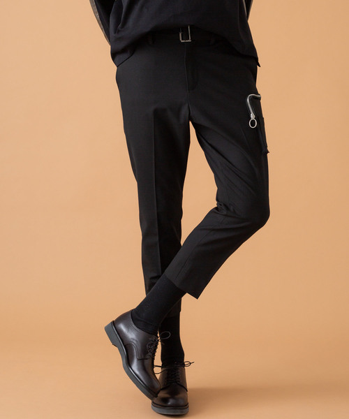 liberum（リベルム）の「【LIBERUM】３Dポケットクロップドストレートスラックス（スラックス・メンズ・ブラック/ボルドー・1/2）」の3枚目の写真