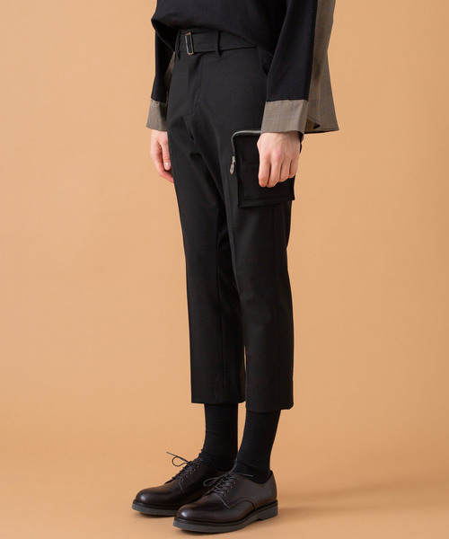 liberum（リベルム）の「【LIBERUM】３Dポケットクロップドストレートスラックス（スラックス・メンズ・ブラック/ボルドー・1/2）」の19枚目の写真