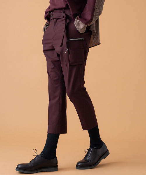 liberum（リベルム）の「【LIBERUM】３Dポケットクロップドストレートスラックス（スラックス・メンズ・ブラック/ボルドー・1/2）」の7枚目の写真