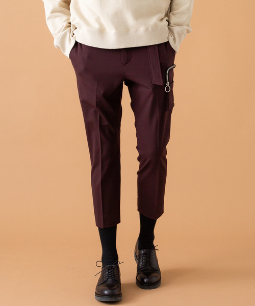 liberum（リベルム）の「【LIBERUM】３Dポケットクロップドストレートスラックス（スラックス・メンズ・ブラック/ボルドー・1/2）」の4枚目の写真