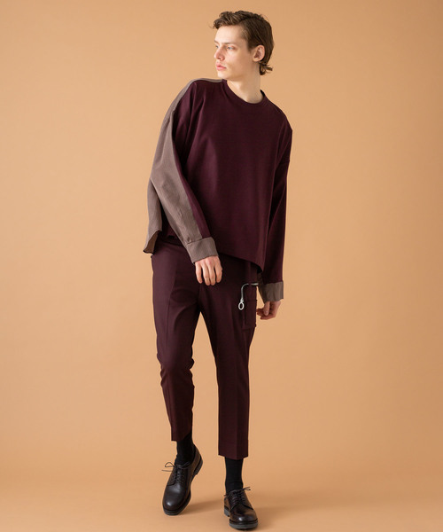 liberum（リベルム）の「【LIBERUM】３Dポケットクロップドストレートスラックス（スラックス・メンズ・ブラック/ボルドー・1/2）」の11枚目の写真