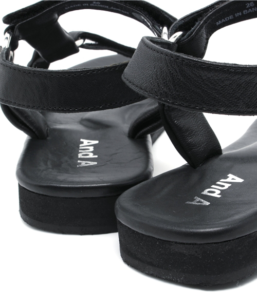 And A（アンドエー）の「レザーベルトサンダル（サンダル・メンズ・ブラック/ブラウン・27.0cm/26.0cm）」の5枚目の写真