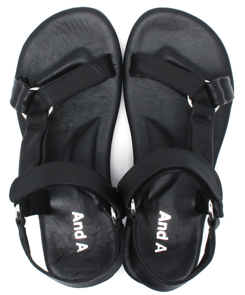 And A（アンドエー）の「レザーベルトサンダル（サンダル・メンズ・ブラック/ブラウン・27.0cm/26.0cm）」の4枚目の写真