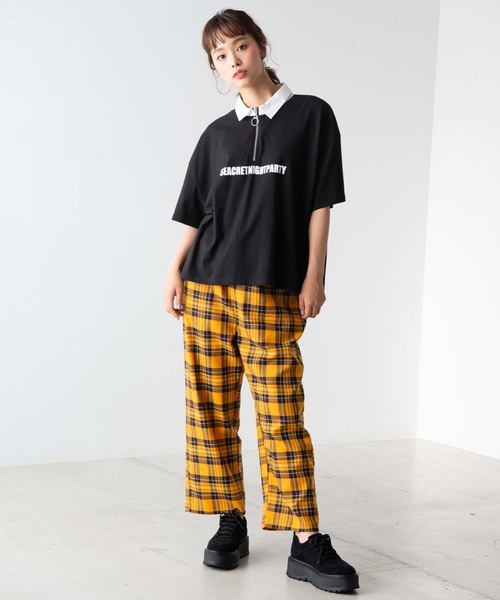 WEGO（ウィゴー）の「WEGO/チェックワイドパンツ（その他パンツ・レディース・ブラウン系その他2/パープル系その他2/イエロー系その他3・FREE）」の11枚目の写真