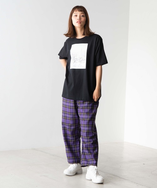 WEGO（ウィゴー）の「WEGO/チェックワイドパンツ（その他パンツ・レディース・ブラウン系その他2/パープル系その他2/イエロー系その他3・FREE）」の12枚目の写真