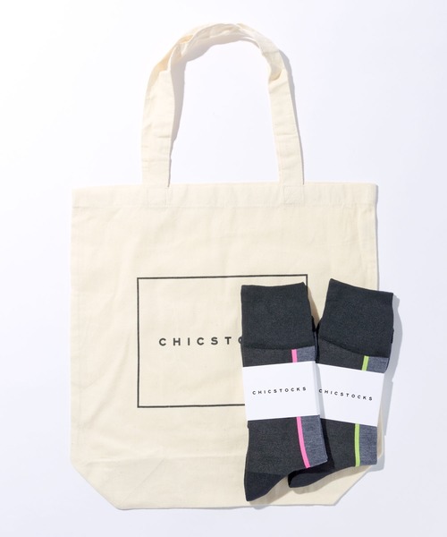 CHICSTOCKS（シックストックス）の「ソックス２足セット（トートバッグ付き）（ソックス/靴下・メンズ・その他17/その他18/その他19/その他20/その他1/その他2/その他3/その他4/その他5/その他6/その他7/その他8/その他9/その他10/その他11/その他12/その他13/その他14/その他15/その他16・SMALL/MEDIUM/LARGE）」の3枚目の写真