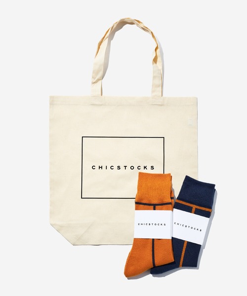 CHICSTOCKS（シックストックス）の「ソックス２足セット（トートバッグ付き）（ソックス/靴下・メンズ・その他17/その他18/その他19/その他20/その他1/その他2/その他3/その他4/その他5/その他6/その他7/その他8/その他9/その他10/その他11/その他12/その他13/その他14/その他15/その他16・SMALL/MEDIUM/LARGE）」の4枚目の写真