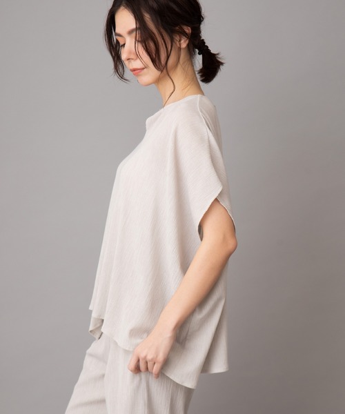 Munich(ミューニック)の「ツイストプリーツブラウス(セットアップ可)(シャツ/ブラウス・レディース・アイボリー/ブラック/ライトベージュ/ライトグリーン・FREE)」の11枚目の写真