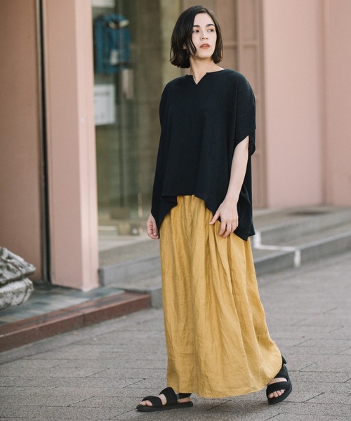 Munich(ミューニック)の「ツイストプリーツブラウス(セットアップ可)(シャツ/ブラウス・レディース・アイボリー/ブラック/ライトベージュ/ライトグリーン・FREE)」の13枚目の写真