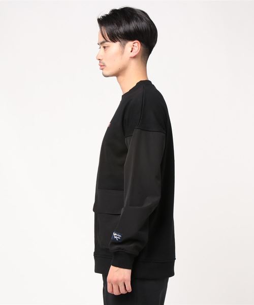 Mountain Mania(マウンテンマニア)の「Mountain Mania/FRONT POCKET CREW NECK "COLOR LOGO"(スウェット・メンズ・ベージュ/ブラック/ダークグリーン・XL/M/L)」の12枚目の写真