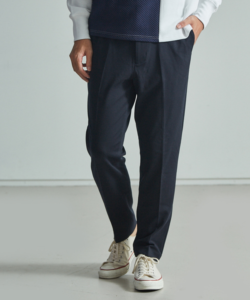 ABAHOUSE GRAY(アバハウスグレイ)の「【展開店舗限定/セットアップ対応】無地./チェック ポンチイージースラックス(その他パンツ・メンズ・ブルー系その他/グレー系その他/ネイビー/グレー・50/44/46/48)」の3枚目の写真