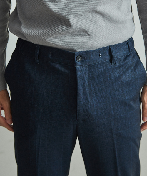 ABAHOUSE GRAY(アバハウスグレイ)の「【展開店舗限定/セットアップ対応】無地./チェック ポンチイージースラックス(その他パンツ・メンズ・ブルー系その他/グレー系その他/ネイビー/グレー・50/44/46/48)」の21枚目の写真