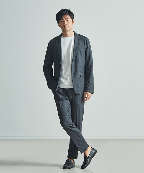 ABAHOUSE GRAY(アバハウスグレイ)の「【展開店舗限定/セットアップ対応】無地./チェック ポンチイージースラックス(その他パンツ・メンズ・ブルー系その他/グレー系その他/ネイビー/グレー・50/44/46/48)」の8枚目の写真