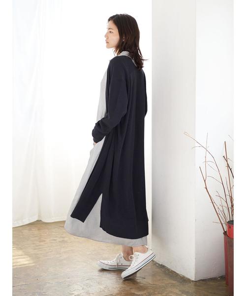 AMERICAN HOLIC（アメリカンホリック）の「バックＶ片畦ニュアンスカーディガン＊（カーディガン/ボレロ・レディース・ネイビー/カーキ/モカ/ライトベージュ・MEDIUM/LARGE）」の22枚目の写真