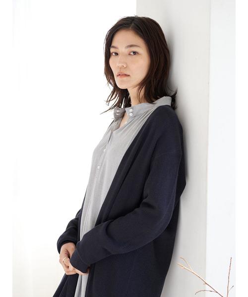 AMERICAN HOLIC（アメリカンホリック）の「バックＶ片畦ニュアンスカーディガン＊（カーディガン/ボレロ・レディース・ネイビー/カーキ/モカ/ライトベージュ・MEDIUM/LARGE）」の20枚目の写真