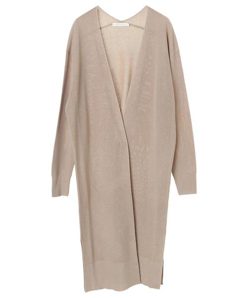 AMERICAN HOLIC（アメリカンホリック）の「バックＶ片畦ニュアンスカーディガン＊（カーディガン/ボレロ・レディース・ネイビー/カーキ/モカ/ライトベージュ・MEDIUM/LARGE）」の14枚目の写真