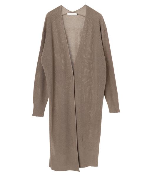 AMERICAN HOLIC（アメリカンホリック）の「バックＶ片畦ニュアンスカーディガン＊（カーディガン/ボレロ・レディース・ネイビー/カーキ/モカ/ライトベージュ・MEDIUM/LARGE）」の13枚目の写真