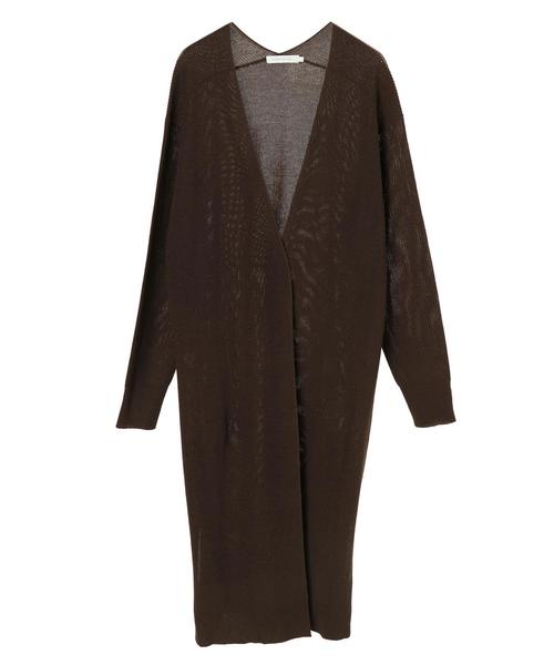 AMERICAN HOLIC（アメリカンホリック）の「バックＶ片畦ニュアンスカーディガン＊（カーディガン/ボレロ・レディース・ネイビー/カーキ/モカ/ライトベージュ・MEDIUM/LARGE）」の12枚目の写真